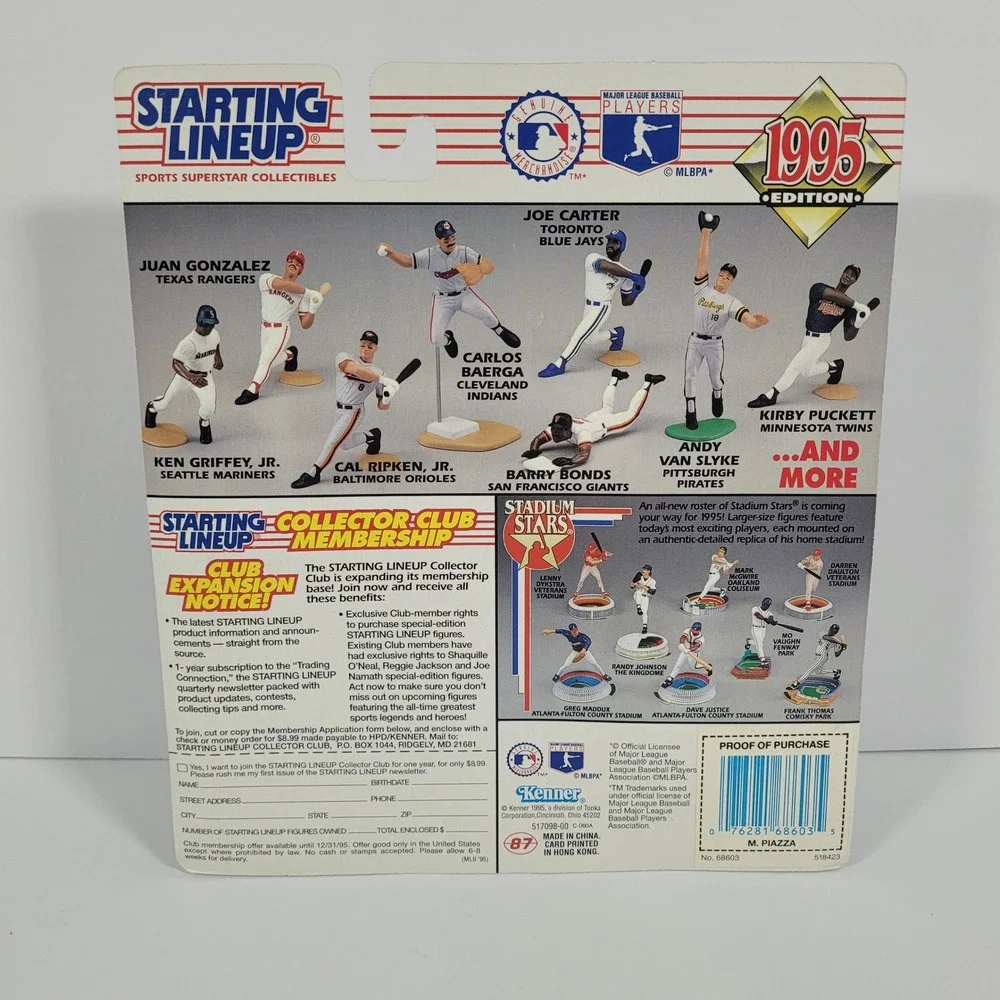 1995 Starting Lineup Mike Piazza Los Angeles Dodgers Figure with Card Kenner NIB